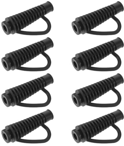 Ipetboom Protezione per Cavo Asciugacapelli Nero e in Gomma 8 Pezzi per Manicotti di Protezione Termica Flessibili Installazione Facile Uso in Salone Casa