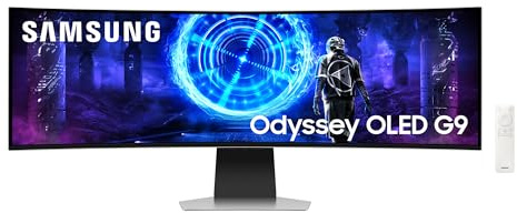 Monitor Gaming Odyssey Oled G9 G95sd 49 Samsung LS49DG950SUXEN DQHD Curvo Smart 240 Hz 0.03 Ms Hdr10 Hdmi Bluetooth Altoparlante Silver (Ricondizionato)