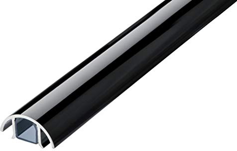 Mini Design Aluminium Kabelkanal für z.B. Lautsprecher - 30mm breit von ALUNOVO (Länge: 100cm, Schwarz Glänzend)