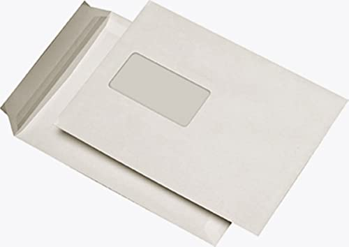 2000 Versandtaschen DIN C5 mit Fenster 162 x 229 mm Haftklebung weiss dimapax