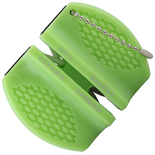 Phoenix B2C UK Mini Fishing Rod Tungsten Steel Camp 2 Step Knife Sharpener Pocket Kitchen Tool