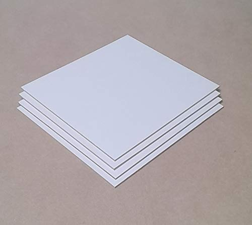 Eine 3mm starke MDF Platte beidseitig weiß, Rückwände. Maße : 100x100mm. Sondermaße.