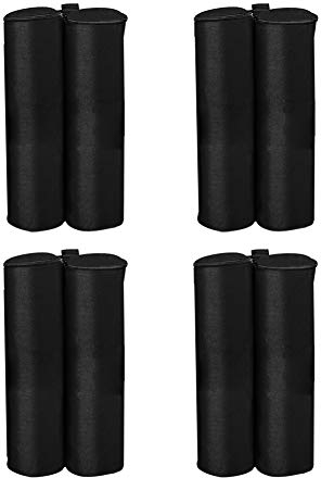 ValueHall 4 Sacchi di Pesi per Gazebo - Sacco di Sabbia Supporti per Base di Tende Padiglione e Tendone - Rinforzo V7059-1 (Nero)
