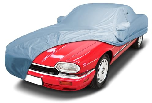 iCarCover Fits: [Jaguar XJS] 1981-1990 Premium Full Car Cover Waterproof All Weather Resistant Custom Outdoor Indoor Sun Snow Storm Protection Form-Fit Padded Cover with Straps