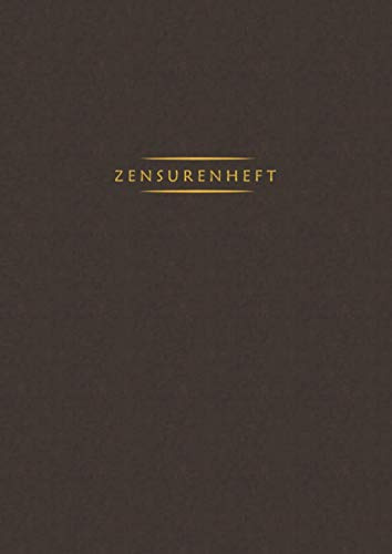 Zensurenheft: Notenheft für Lehrer mit extra großen Spalten | DIN A4 | Brown Star