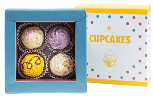 CHOCOLISSIMO – Coffret Pralines Cupcakes – 4 Chocolats Artisanaux en Forme de Cupcake – Idée Cadeau Fête des Mères & Fête des Pères – Chocolat Original pour Femme ou Homme, pralines fête amoureuse
