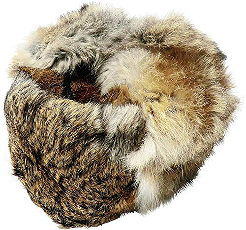 RUSSIAN STORE Ushanka Ushanka Hut aus Kaninchenfell Original Russland Farbe Grau Braun - verschiedene Größen, braun, L