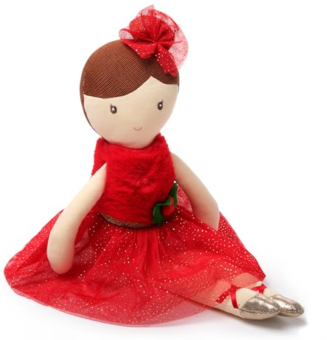 Bearington Evie Christmas Ballerina, 16.5 Inch Ballerina Doll, Ideal Christmas Doll Gift for Toddlers, Kids & Teens, for Ages 3-14