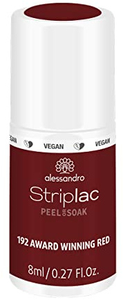 alessandro Striplac UV-Nagellack Award Winning Red– Schonend und langanhaltend – Einfache Entfernung dank Peel-Off-Technologie – Vegan und tierversuchsfrei – 8 ml