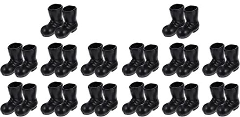 TOYANDONA Mini- Schuhe 14 Paar Puppenschmuck Weihnachtsmann Schuhe Modell Deko Mini Stiefel Mini Weihnachtsmann Puppenschuhe Für Wichtel