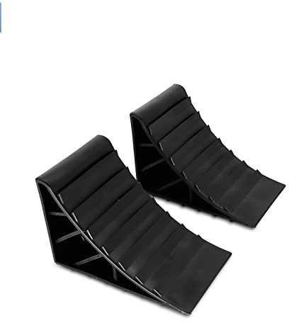 AUTOXBERT Heavy Duty Wheel Chock Parking Block Portable Non Slip Universal Triangle Base With Handle For Motorhome Campervan Trailer Car