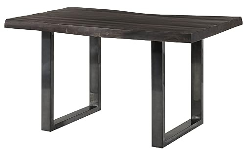 MASSIVMOEBEL24.DE Esstisch Mango grau lackiert Freeform