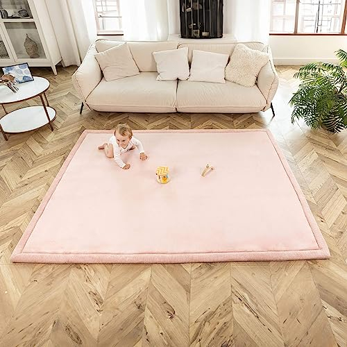 Hakuna Matte Colchoneta Manta Juegos Bebe 200x150x2,5cm, Rosa– Tapete Infantil con Memory Foam Manta de Juegos Bebe Antideslizante, Tatami Bebe, Suelos Infantiles