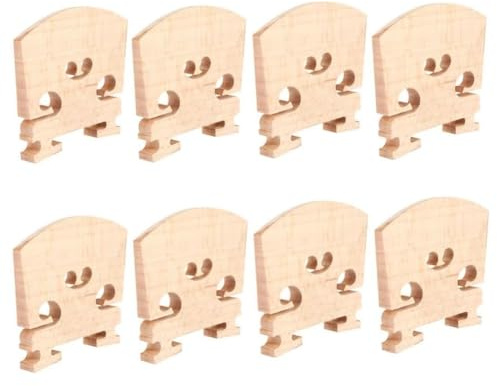 MuzcYM 8pcs Violin Bridges, Solid Maple Full Size Bridge for 4/4 Size Violin