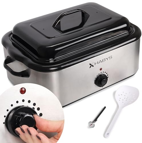 Hot Stone Wärmegerät 17 Liter mit Temperaturregler für Massage, Therapie, Professioneller Hot stone Erwärmer aus Edelstahl, Massagesteinwärmer mit Analog Kontrolle, Thermometer und Schöpfkelle