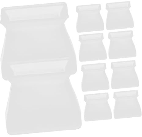 DECHOUS 10pcs Silicone Chair Leg Protectors Non-slip Furniture Leg Pads Floor Cover Caps for Office and Home Chairs Square White