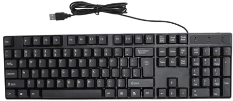 Yunir 104-Tasten-Computertastatur, Russische, Spanische, Französische Tastatur, 4,9-Fuß-Kabel, USB-Kabel, Kleine Sprach-Gaming-Tastatur, für PC-Laptops (Englisch)