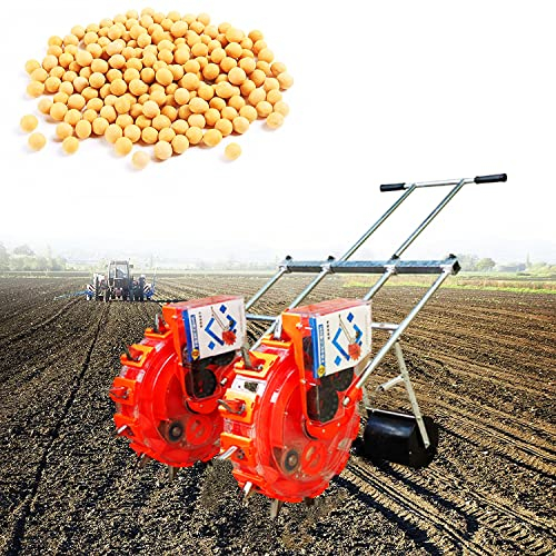 WTTTTW Seminatrice Manuale Seminatrice Portatile Seminatrice a Doppia Fila Seminatrice per Semi, Seminatrice a rulli a Spinta Manuale Spandiconcime Applicatore, Fioriera Manuale,12 Mouths