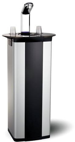 Untertisch-Trinkwassersystem SPRUDELUX Office. Profi-Wassersprudler für Büro-Fitnessstudio-Praxis-Kosmetikstudio. Spritziges Sprudelwasser | HOT & Cold Version | (Office RED, 6kg CO2 Flasche)