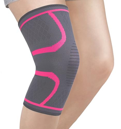NuCamper Ginocchiera Ortopedica,Tutore Fascia Ginocchio Antiscivolo di Compressione per Uomo e Donna, Supporto Ginocchiera Sportiva per Artrite, Dolore alle Articolazioni, Lesioni dei Legamenti, Corsa