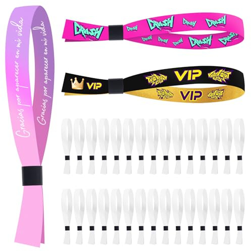 100 Pcs Sublimation Cloth Event Wristband Blank, Disposable Wristbands