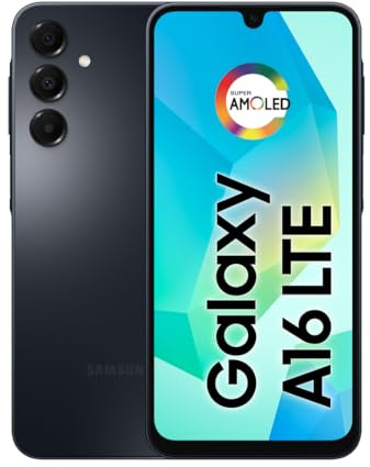 SAMSUNG Galaxy A16 4G Dual SIM (128GB, 2025) 6.7 90Hz AMOLED, Splash Resistant, 8Core, 50MP Camera (Factory Unlocked International Model for GSM, Global) A165M/DS (25W Fast Charger Bundle, Black)
