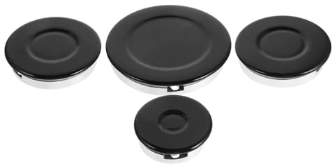 KOCKSHION Juego de Tapas de Aluminio y Hierro Negro para Quemador de Gas Diseño Multifuncional para Múltiples Fogones en Estufas de Cocina