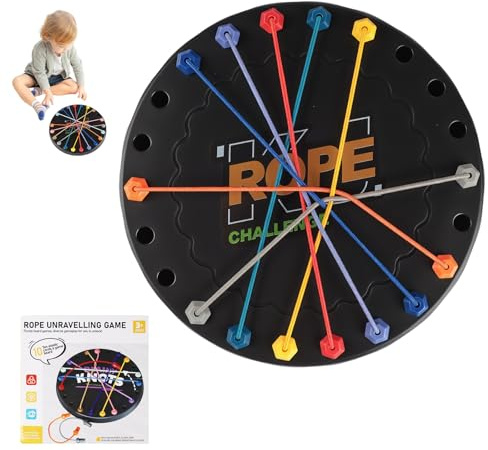 Rope Challenge - Knoten Logik Spiel, Geduldspiele für Kinder ab 14, Bunte Verdrehte Seil Puzzle Spiel, Logik Spiele Knot, Knobelspiele Games Challenge für Erwachsene