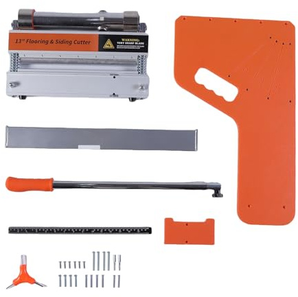 Generic Taglierina per Pavimenti in Laminato Larghezza di Taglio 13 Pollici Taglierina per Pavimenti Multistrato con Ruota per Assi di Legno LVP LVT SPC Taglio di Lunghezza Angolare