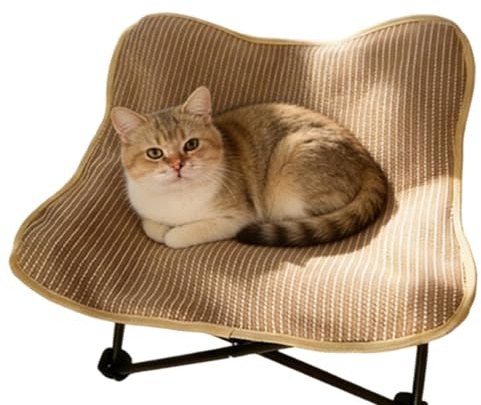 YNPQTDS Tumbona Rascador Para Gatos – Sillón De Salón Plegable De Sisal, Cama Hamaca; Especialmente Adecuada Para Gatos Pequeños, Medianos Y Grandes, Jardín, Patio, Interior Y Exterior