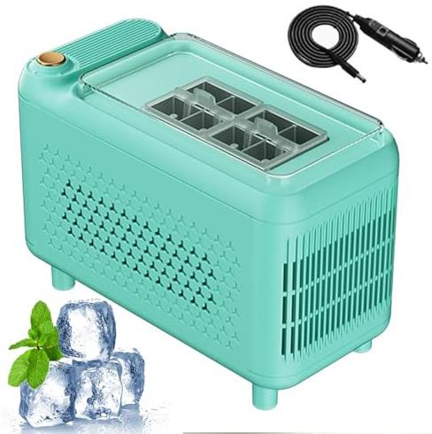Mini Ismaskin 500ml, Portabel Isbitsmaskin För Skrivbord Med 12 Isbitar I 20mm Tjocklek Och Spak För Isuttag, Enkel Att Rengöra, Diy Automatisk Ismaskin För Hem, Kontor, Camping Och Bil green 8