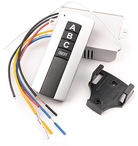 Interruptor de mando a distancia inalámbrico de 3 vías ON/OFF con mando a distancia digital, receptor de interruptor para lámpara de luz LED de 220 V