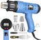 2000W Pistola de Aire Caliente con Pantalla LCD MOWIS Decapadora Profesional Temperatura Ajustable (100-600℃, 190-500L/min) Calentamiento Rápido, Pistola de Calor con Doble Protección, 4 accesorios