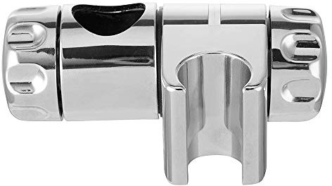 3-teiliges verstellbares Badezimmer-Duschkopfhalter-Set, Chrom, Schiebehalter für Handbrause, Befestigungen für 25 mm Schienenschiene