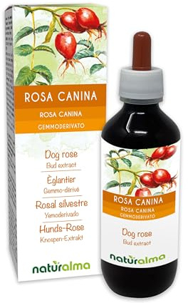 Rosa canina (Rosa canina) Gemmoderivato analcoolico da giovani getti freschi Naturalma - Estratto liquido gocce 200 ml - Integratore alimentare - Vegano