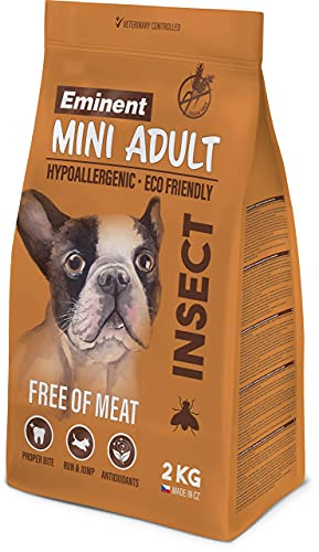 Eminent Mini | Hundefutter mit Insekt | Trockenfutter für Hunde Toy- und Mini- Rassen | Getreidefrei | Hypoallergenes | 1x 2kg