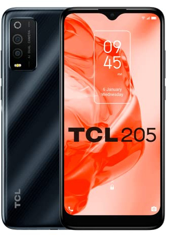 TCL 205 32GB - Smartphone de 6.22 HD+ (Spreadtrum SC9863A, 2GB/32GB Ampliable MicroSD, Dual SIM, Cámaras 13MP+2MP+5MP, Batería 4000mAh, Android 11 Go) Gris
