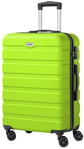 AnyZip Luggage PC ABS Hardside Lightweight Suitcase with 4 Universal Wheels TSA Lock Checked-Medium 24 Inch Apple Green