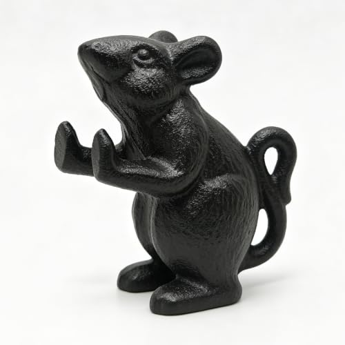 Türstopper aus Gusseisen mit Ratten, dekorativ, rustikale Statue, Außentürstopper, Vintage-Eisen-Tiere, Türkeile auf dem Boden, für Zuhause, Büro, Schlafzimmer, schwere Buchstütze