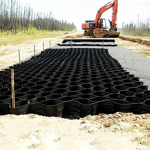 Kiesgitter Extra Großes Bodenstabilisierungsgitter Für Den Außenbereich, 2 Bodengitter Backyard Mesh Grids, Kunststoff-Gitter-System-Plattform Für Garten Gehweg ( Color : WxH , Size : 1x1 m/3.3x3.3 f