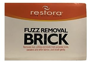 Fabric Lint Remover-Sweater Defuzzer-Removes Clothes Fuzz, Lint Balls, Pills,and Bobbles-Pumice Sweater Brick for Clothing and Upholstery on Furniture (Large Black)