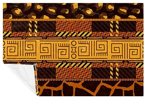 VAPOKF Decke mit afrikanischem Ethno-Stil, Boho-Muster, weich, warm, gemütlich, Überwurf für Bett, Couch, Sofa, Picknick, Camping, Strand, 150 x 100 cm