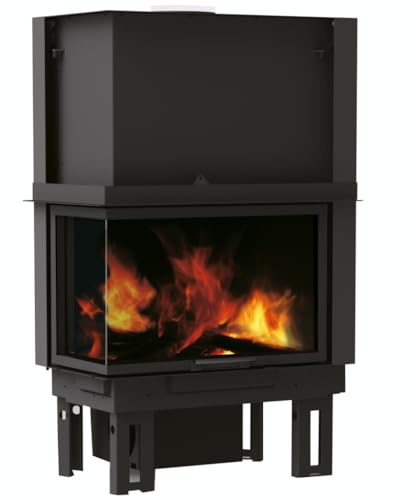 Camino a legna ventilato ad L mod. Firek Evo 2 by Edilkamin - Laterale Sinistro