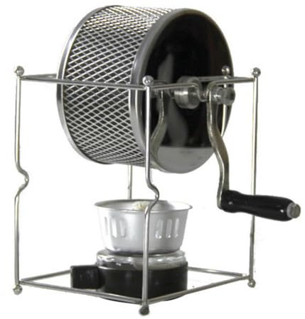 FURLOU Coffee Bean Roaster, Manual Household Hand-Crank Coffee Bean Roasting Machine Small Stainless Steel Roller Roasting Machine, for Coffee Beans Roasting In Kitchen and Office