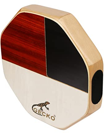 SHUAIGUO SD6 Cajon Hand Drum Cajon Drum Percussion Instrument with Carrying Bag Portable for Travel Camping, Wood Color