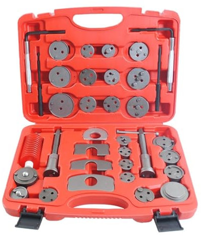 Pinza freno a disco universale for camion for auto da 35 pezzi, kit di attrezzi for riavvolgimento del pistone Facile da usare per principianti e professionisti