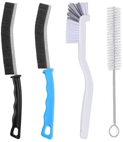 Xemnys Cepillo de limpieza de grietas, cepillo de limpieza de huecos finos, cepillo limpiador de lechada, cepillo mágico, herramienta de limpieza de espacios pequeños para el hogar, baño, ducha,