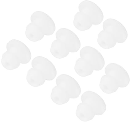 QUARKZMAN 10pcs Tapones de Cierre de Silicona, 5mm Tapón para Agujeros Silentblock Cubierta de Sellado Tapa Ciego Tipo Empotrado Redondo para Estantes Armarios Gabinete Muebles, Blanco