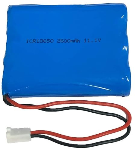 HELINAZI 11.1V 2600mAh Lithium-ion Battery Pack 18650 Replacement Battery with 2 Pin Connectors