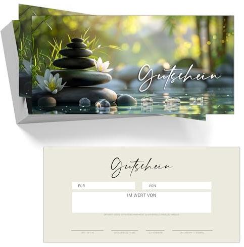 40 Blanko Gutscheine zum selber Ausfüllen | Für Nagelstudio Kosmetik Massage Wellness Beauty Spa Gutscheinkarten Geschenkgutscheine